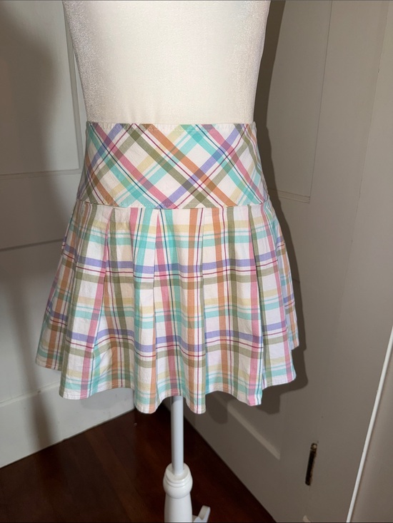 Necessary Objects Dresses & Skirts - Juniors Necessary Objects Pastel Plaid Pleated Mini Skirt Vintage Millennial